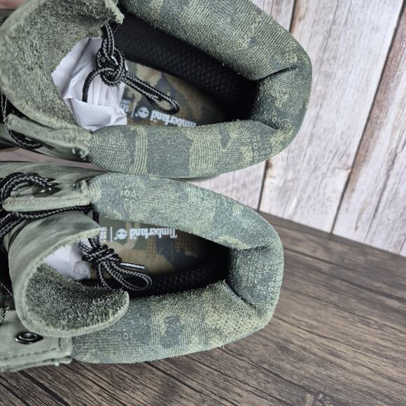 Timberland Radford 6-Inch Waterproof Boots - Men's Sz 11 Army Green Camo (VGC) - Picture 7 of 9
